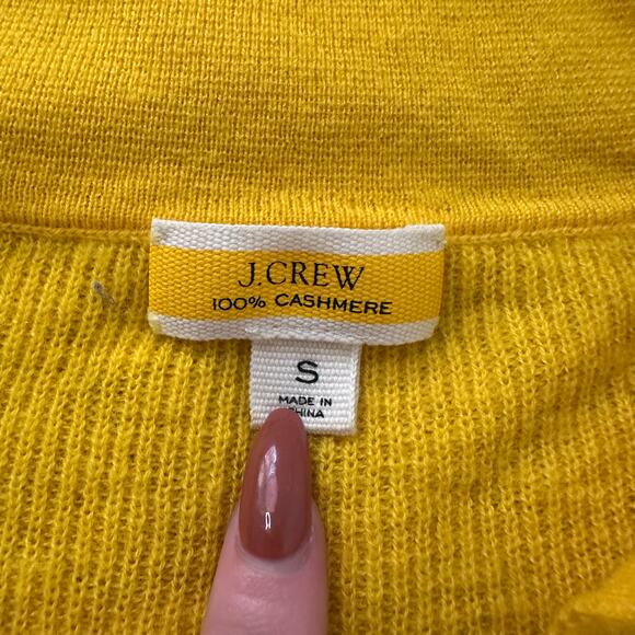 J. Crew dark yellow cashmere knit short sleeve sweater top size S - Picture 6 of 13